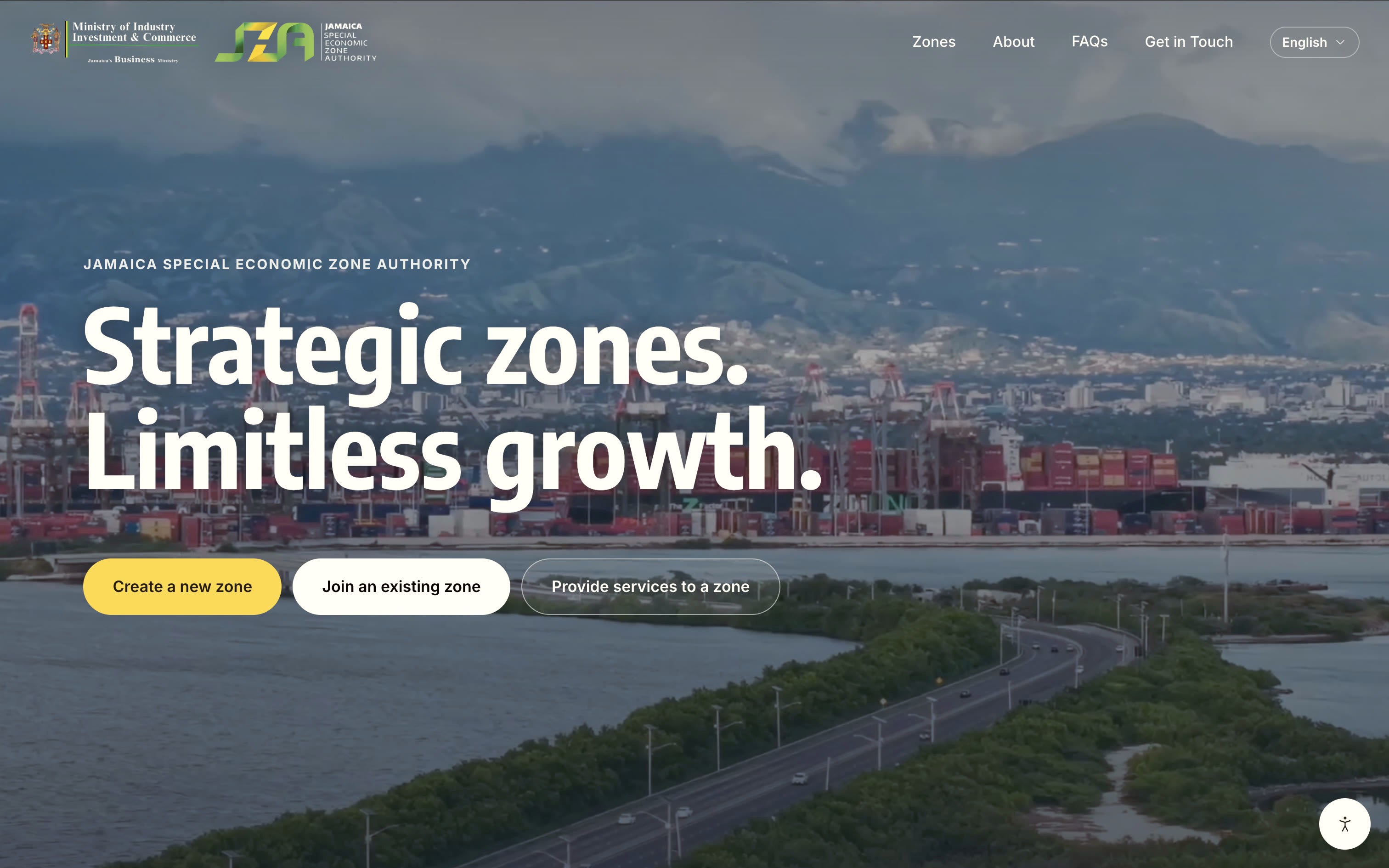Jamaica Special Economic Zone Authority public portal landing page